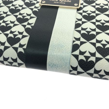  Kate Spade ケイトスペード レディース 長財布 ラウンドファスナー WLRU2424-001 ブラック×ホワイト