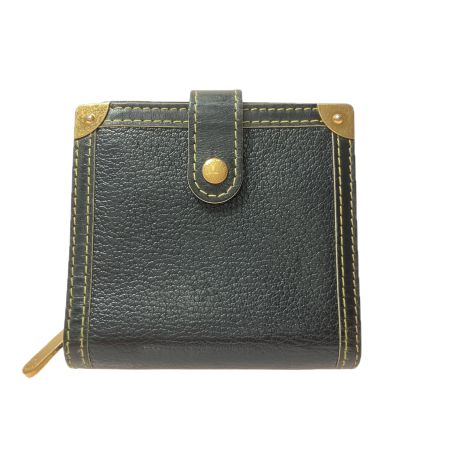  LOUIS VUITTON ルイヴィトン レディース 二つ折り財布 コンパクトジップ スハリ M91828 ブラック