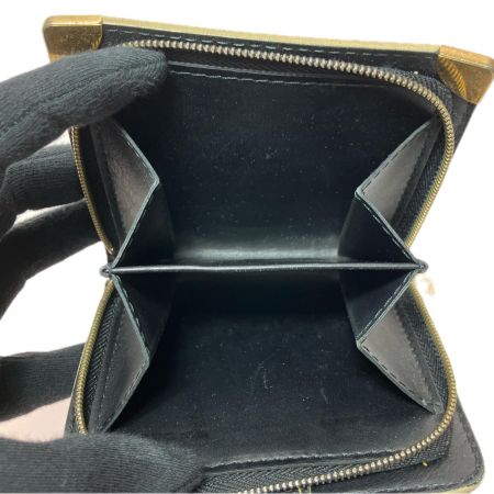 LOUIS VUITTON ルイヴィトン レディース 二つ折り財布 コンパクトジップ スハリ M91828 ブラック