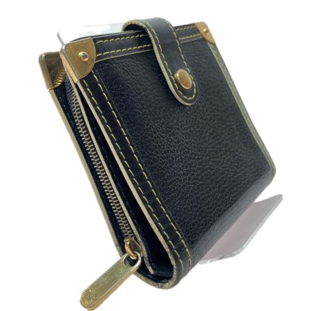  LOUIS VUITTON ルイヴィトン レディース 二つ折り財布 コンパクトジップ スハリ M91828 ブラック