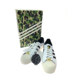 ▼▼ adidas アディダス アベイシングエイプ コラボスニーカー スーパースター 26cm タグ付 GZ8980 ホワイト Aランク