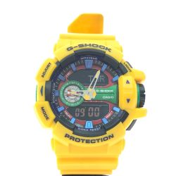 ▼▼ CASIO カシオ メンズ腕時計 クオーツ デジアナウォッチ G-SHOCK 海外モデル ハイパーカラーズ GA-400-9AJF Bランク
