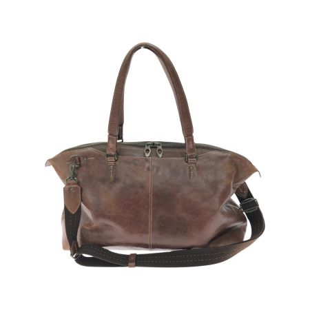  aniary アニアリ ユニセックス 2WAY ショルダートート オールレザー ワイド ブラウン