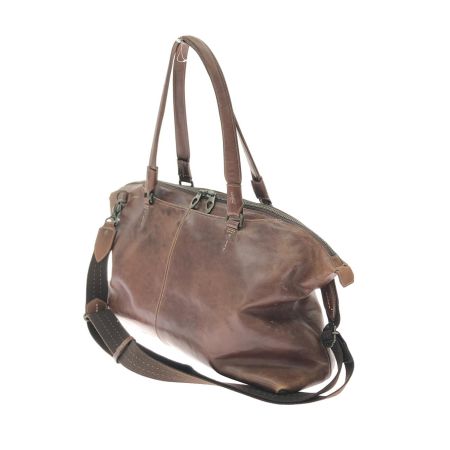  aniary アニアリ ユニセックス 2WAY ショルダートート オールレザー ワイド ブラウン