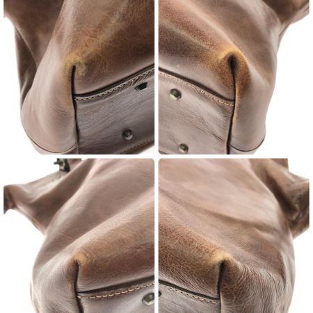  aniary アニアリ ユニセックス 2WAY ショルダートート オールレザー ワイド ブラウン