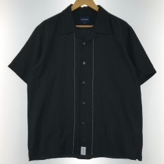  DESCENDANT オープンカラー 半袖 SIZE 3 ブラック ブラック Bランク