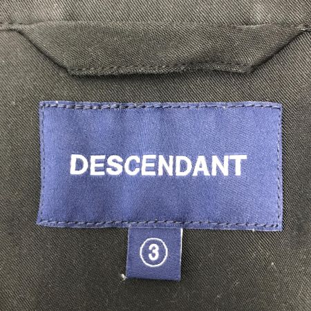  DESCENDANT オープンカラー 半袖 SIZE 3 ブラック ブラック