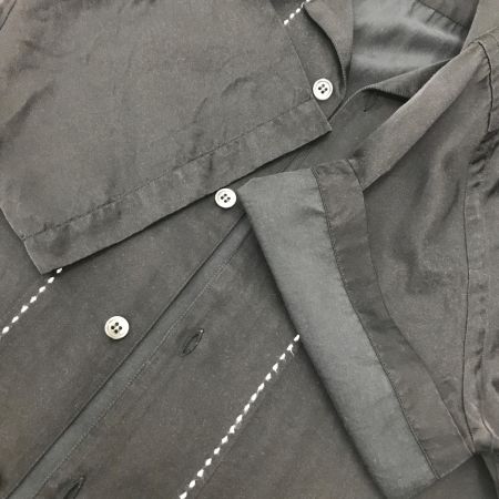  DESCENDANT オープンカラー 半袖 SIZE 3 ブラック ブラック