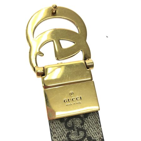  GUCCI グッチ レディース リバーシブルベルト GGスプリーム キャンバス 67-73cm ベージュ＆エボニー