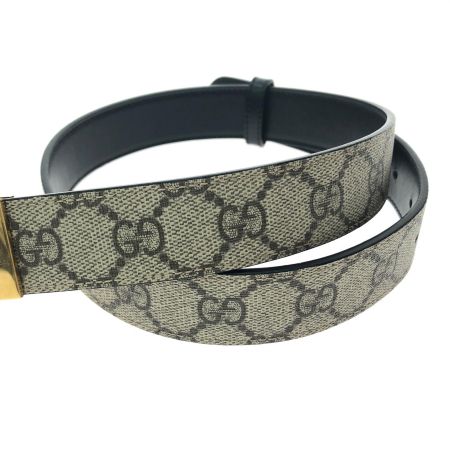 GUCCI グッチ レディース リバーシブルベルト GGスプリーム キャンバス 67-73cm ベージュ＆エボニー