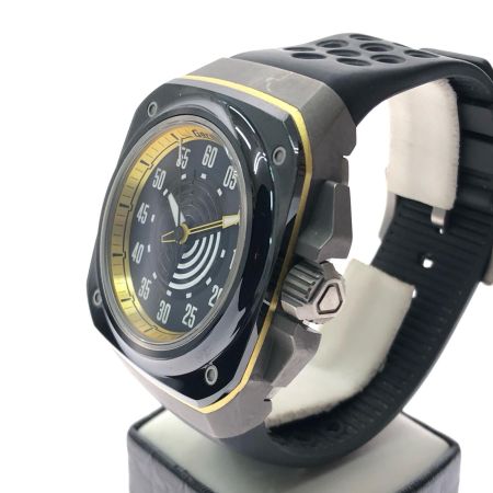  Gorilla ゴリラ メンズ腕時計 自動巻き Fastback STINGER YELLOW MONO チタン ラバー ブラック