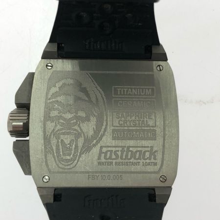  Gorilla ゴリラ メンズ腕時計 自動巻き Fastback STINGER YELLOW MONO チタン ラバー ブラック