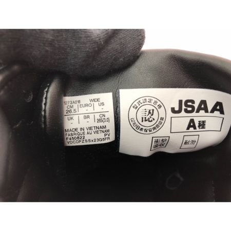  asics アシックス 安全靴 スニーカータイプ ハイカット JSAA規格A種 26.5cm  CP701 ブラック