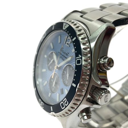 ORIENT オリエント メンズ腕時計 ソーラー充電 75周年記念モデル 750本限定 クロノグラフ RN-TX0210L スカイブルー