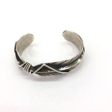  Big Hand ビッグハンド ユニセックス インディアンジュエリー SV925 革袋付 フェザーバングル 40.2g
