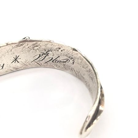  Big Hand ビッグハンド ユニセックス インディアンジュエリー SV925 革袋付 フェザーバングル 40.2g