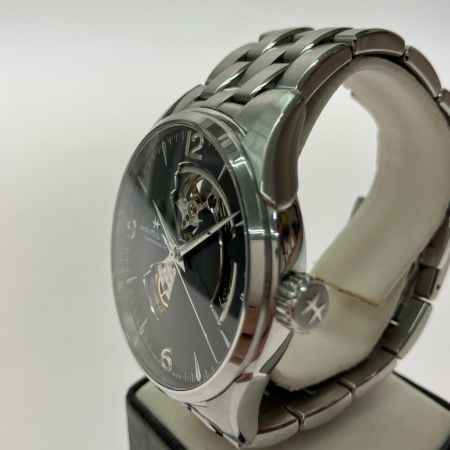  HAMILTON ハミルトン メンズ腕時計 自動巻き ジャズマスター ビューマチック オープンハート 裏スケルトン H327050 ブラック