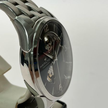  HAMILTON ハミルトン メンズ腕時計 自動巻き ジャズマスター ビューマチック オープンハート 裏スケルトン H327050 ブラック