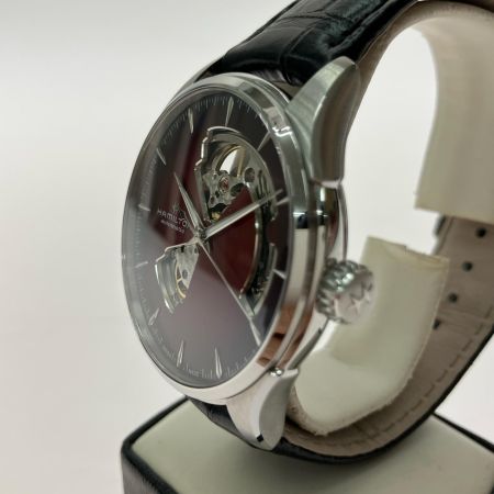  HAMILTON ハミルトン メンズ腕時計 自動巻き ジャズマスター オープンハート 裏スケルトン H32675570 ブラック