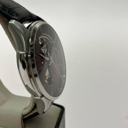  HAMILTON ハミルトン メンズ腕時計 自動巻き ジャズマスター オープンハート 裏スケルトン H32675570 ブラック