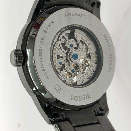  FOSSIL フォッシル メンズ腕時計 自動巻き/手動巻き スケルトン  FLYNN BQ2384 グレー