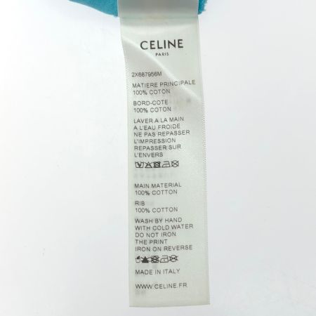  CELINE セリーヌ スタッズロゴプリントルーズ Tシャツ マルチカラー SIZE XS