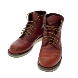 ▼▼ RED WING レッドウィング メンズブーツ ワークブーツ プレーントゥ 25.5cm ブラウン Bランク