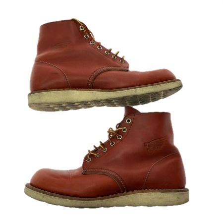  RED WING レッドウィング メンズブーツ ワークブーツ プレーントゥ 25.5cm ブラウン