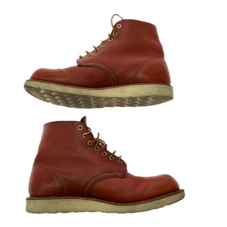  RED WING レッドウィング メンズブーツ ワークブーツ プレーントゥ 25.5cm ブラウン