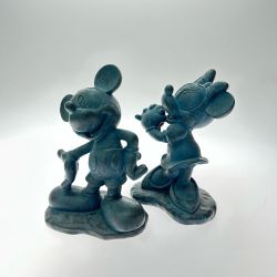 ▼▼ NICHITEN ガーデンスタチュー ミッキー ミニー 置物 ガーデニング Bランク