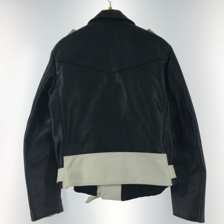  666 ウエストベルト付き ライダースジャケット レザージャケット SAIZE S ブラック