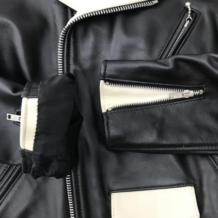  666 ウエストベルト付き ライダースジャケット レザージャケット SAIZE S ブラック