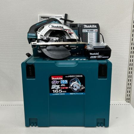 MAKITA マキタ 丸のこ コードレス式 18v 充電器・充電池2個・ケース付 PSEマーク有 HS631D