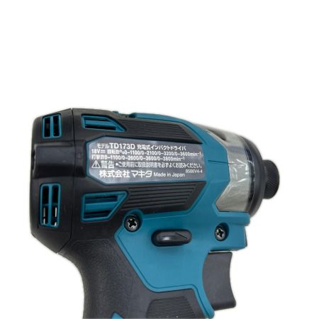 MAKITA マキタ インパクトドライバ コードレス式 18v 充電器・充電池2個・ケース付 TD173 ブルー