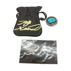 ▼▼ Big Hand ビッグハンド インディアンジュエリー シルバー925 ネジ式 ターコイズコンチョ 18.0g ギャラ付 Bランク