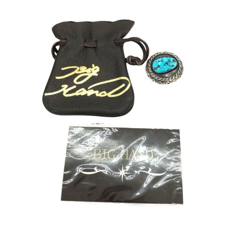  Big Hand ビッグハンド インディアンジュエリー シルバー925 ネジ式 ターコイズコンチョ 18.0g ギャラ付