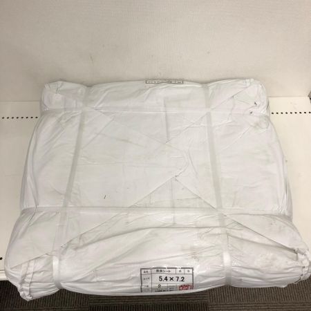   メーカー不明 防炎シート 白 5.4ｘ7.2m 450P 1枚 工事現場 野積み 防砂 災害 防災 備蓄 養生シート