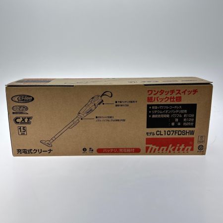  MAKITA マキタ 充電式クリーナー PSEマーク無 CL107FDSHW ホワイト