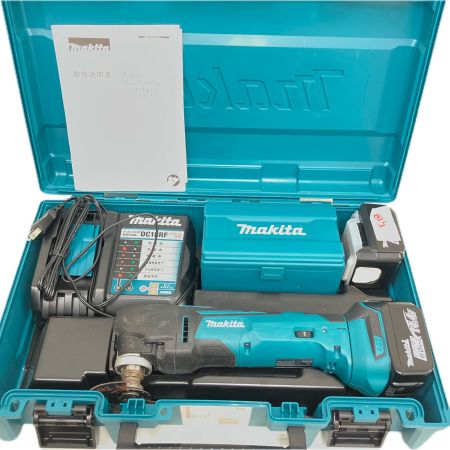  MAKITA マキタ 電動工具 コードレス式 14.4V 充電式マルチツール 充電器・充電池2個・ケース付 PSEマーク有 TM41DRG ブルー
