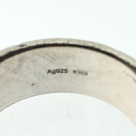  GUCCI グッチ ユニセックス シルバーリング 指輪 SV925 シンプルデザイン 23号 10.3g