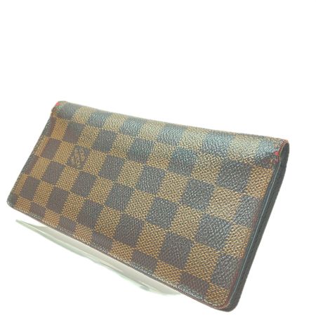  LOUIS VUITTON ルイヴィトン メンズ 二つ折り長財布 ダミエ ポルトフォイユ ロン 小銭れ無 N62228