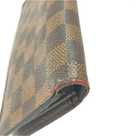  LOUIS VUITTON ルイヴィトン メンズ 二つ折り長財布 ダミエ ポルトフォイユ ロン 小銭れ無 N62228