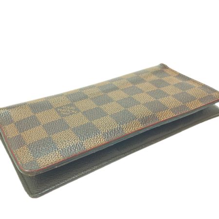  LOUIS VUITTON ルイヴィトン メンズ 二つ折り長財布 ダミエ ポルトフォイユ ロン 小銭れ無 N62228