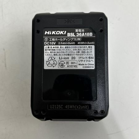  HiKOKI ハイコーキ インパクトドライバ 36v 充電器・充電池1個・ケース付 PSEマーク有 WH36DC パープル