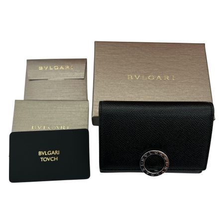  BVLGARI ブルガリ カードケース ロゴクリップ ブラック