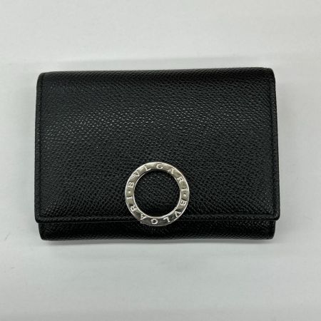  BVLGARI ブルガリ カードケース ロゴクリップ ブラック