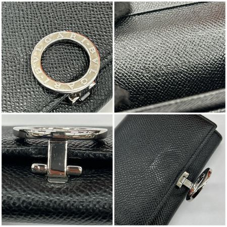  BVLGARI ブルガリ カードケース ロゴクリップ ブラック