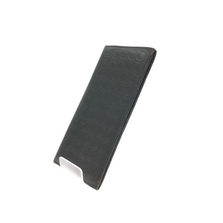  Salvatore Ferragamo サルヴァトーレフェラガモ 二つ折り長財布 ガンチーニ 総柄 型押し レザー IY-569413 ブラウン