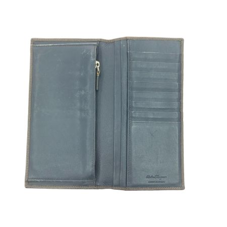  Salvatore Ferragamo サルヴァトーレフェラガモ 二つ折り長財布 ガンチーニ 総柄 型押し レザー IY-569413 ブラウン