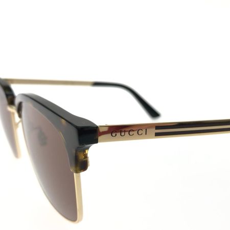  GUCCI グッチ メンズ アイウェア サングラス サーモントブロー型 セルフレーム メタルフレーム コンビネーション フルリム GG0697S